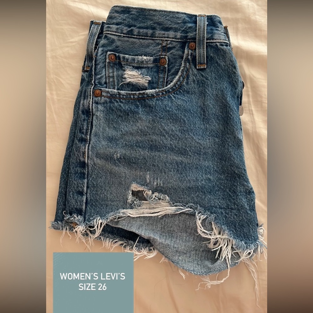 Levi's Women's Distressed Denim Shorts